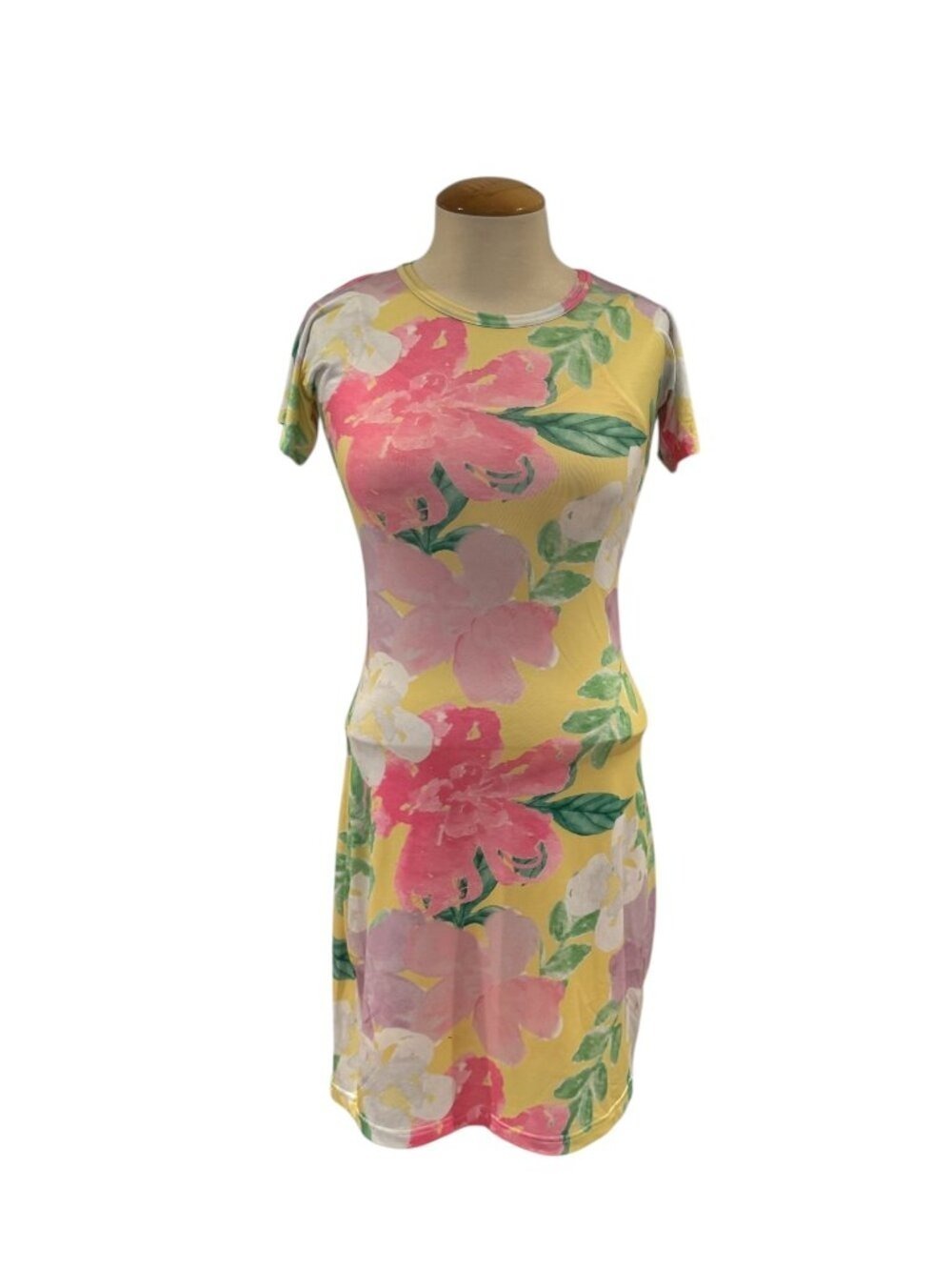 LOVE MCNICOLL Pink and green floral dress- Small